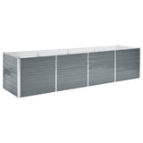 Vidaxl Planter hævet 320x80x77 cm galvaniseret stålgrå
