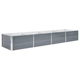 Vidaxl planter hævet 320x80x45 cm galvaniseret stålgrå