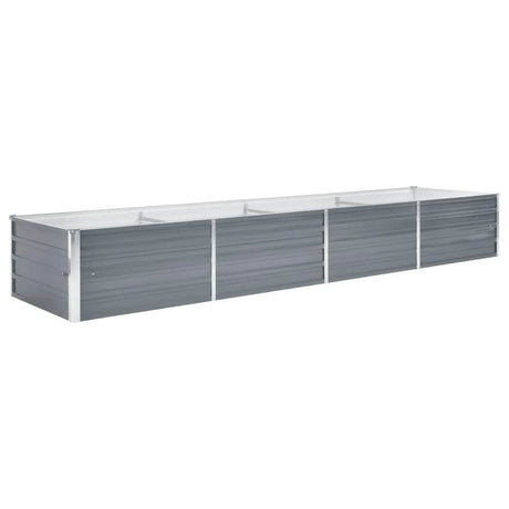 Vidaxl planter hævet 320x80x45 cm galvaniseret stålgrå
