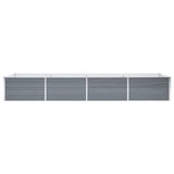 Vidaxl planter hævet 320x80x45 cm galvaniseret stålgrå