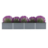 Vidaxl planter hævet 320x80x45 cm galvaniseret stålgrå