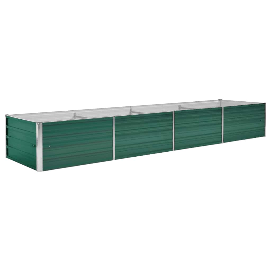 Vidaxl planter indsat 320x80x45 cm galvaniseret stålgrøn
