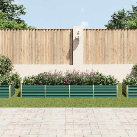 Vidaxl planter indsat 320x80x45 cm galvaniseret stålgrøn