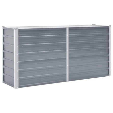 Vidaxl planter hævet 160x40x77 cm galvaniseret stålgrå