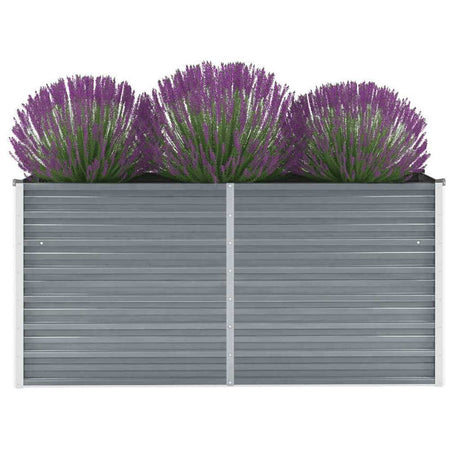 Vidaxl planter hævet 160x40x77 cm galvaniseret stålgrå