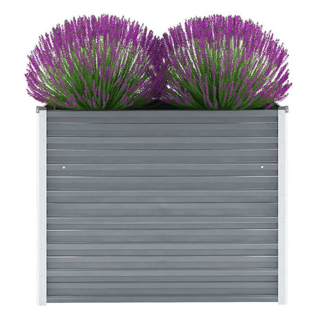 Vidaxl planter hævet 100x40x77 cm galvaniseret stålgrå