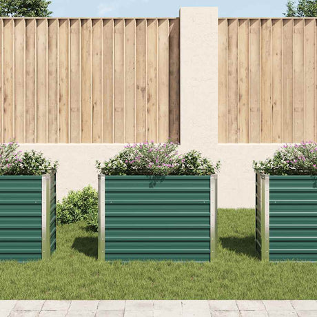 Vidaxl planter Insented 100x40x77 cm galvaniseret stålgrøn