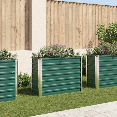 Vidaxl planter Insented 100x40x77 cm galvaniseret stålgrøn