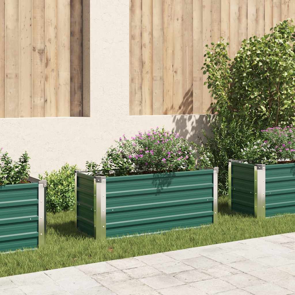 Vidaxl planter indsæt 100x40x45 cm galvaniseret stålgrøn