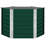 Vidaxl planter hævet 129x129x77 cm galvaniseret stålgrøn