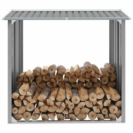 Vidaxl brænde skur 172x91x154 cm galvaniseret stålgrå