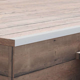 Vidaxl 5 St Terrace Corner Skirting Boards 170 cm aluminium sølvfarvet