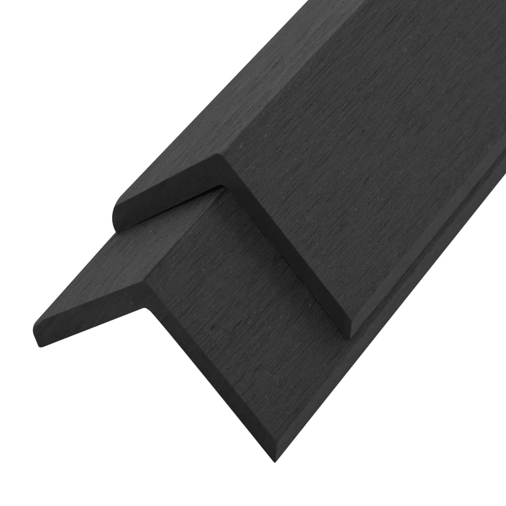 Vidaxl Terrace Corner Skirting Boards 5 stk 170 cm HKC sort