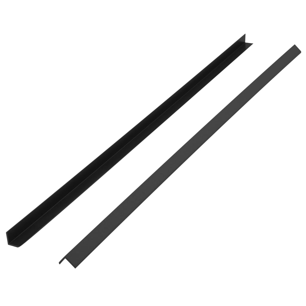 Vidaxl Terrace Corner Skirting Boards 5 stk 170 cm HKC sort