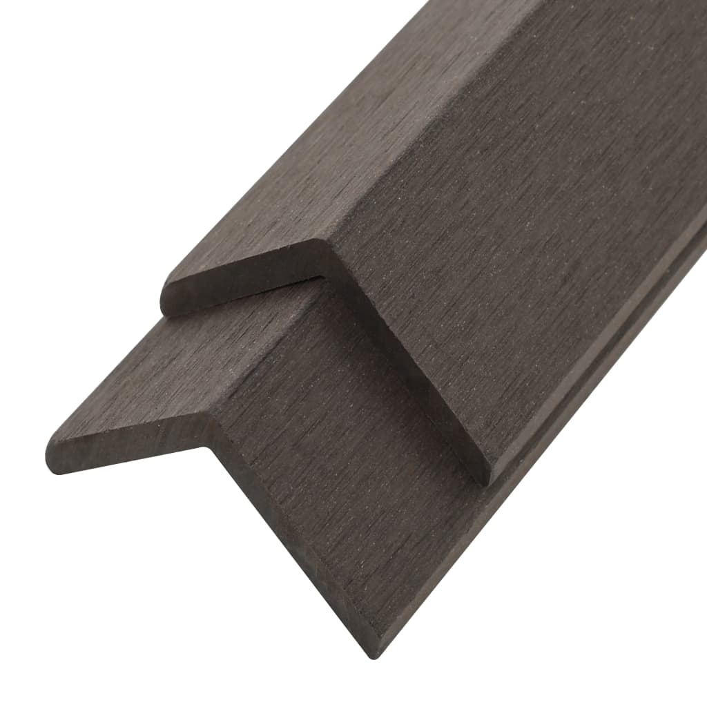 Vidaxl Terrace Corner Skirting Boards 5 stk 170 cm HKC mørkebrun