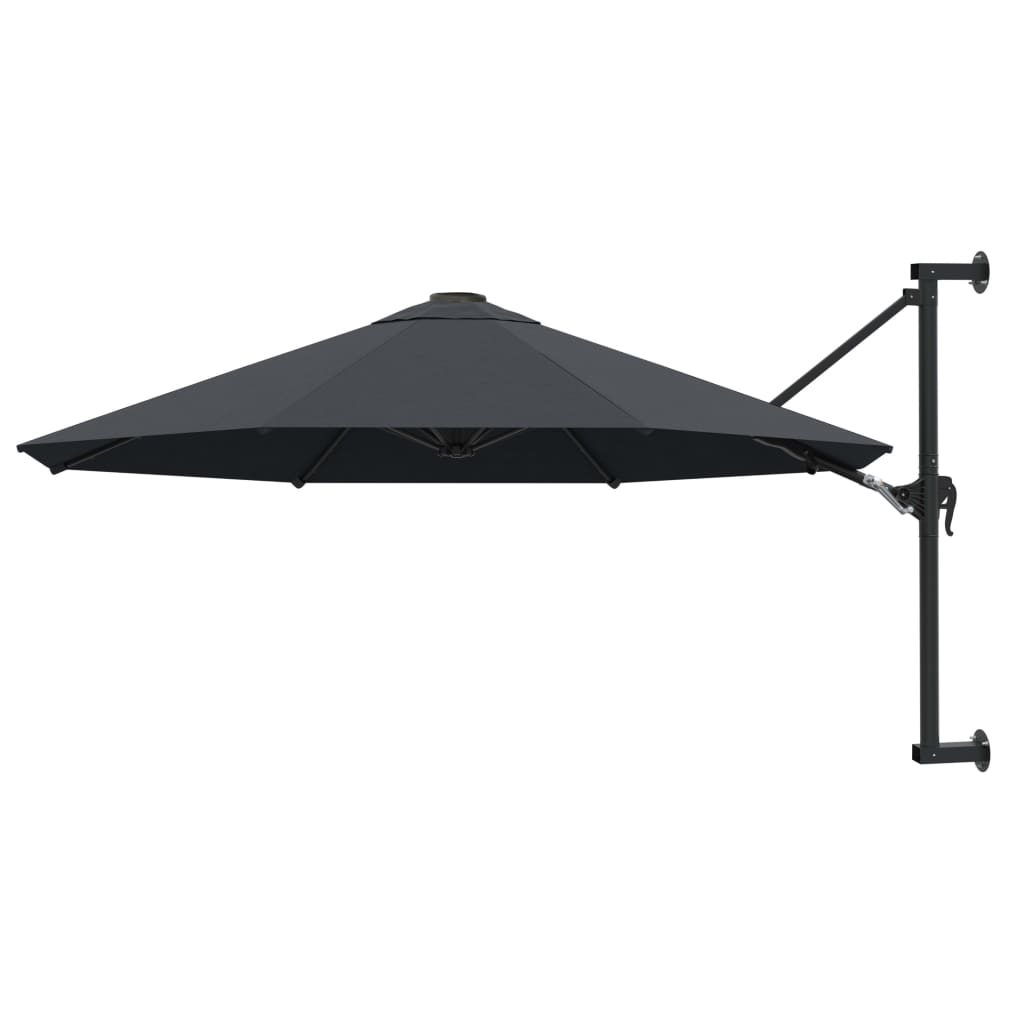 Vidaxl vægparasol med metalstang 300 cm antracit