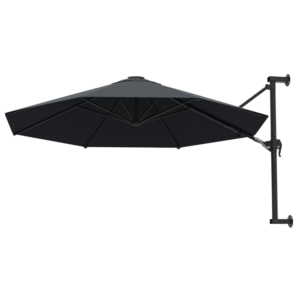 Vidaxl vægparasol med metalstang 300 cm antracit