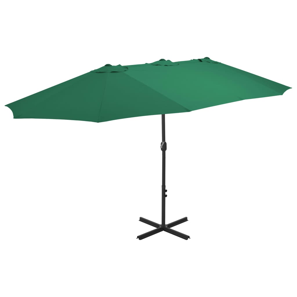 Vidaxx parasol med alu stang 460x270 cm grøn