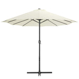 Vidaxl -parasol med aluminiumspol 460x270 cm sand -farvet
