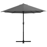 Vidaxl -parasol med aluminiumstang 460x270 cm anthracit