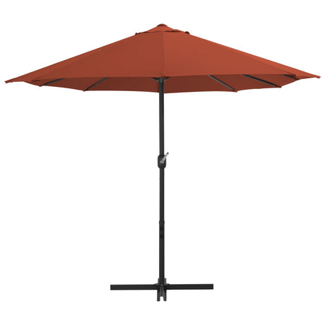 Vidaxl -parasol med aluminiumspol 460x270 cm terracotta