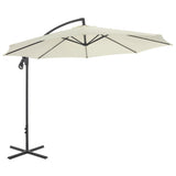 Vidaxl flydende parasol med stålstang 300 cm sand -farvet