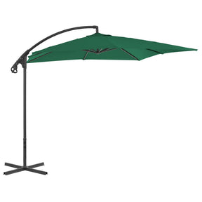 Vidaxl Floating Parasol med stålstang 250x250 cm grøn