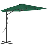 Vidaxl -parasol med stålstang 300 cm grøn
