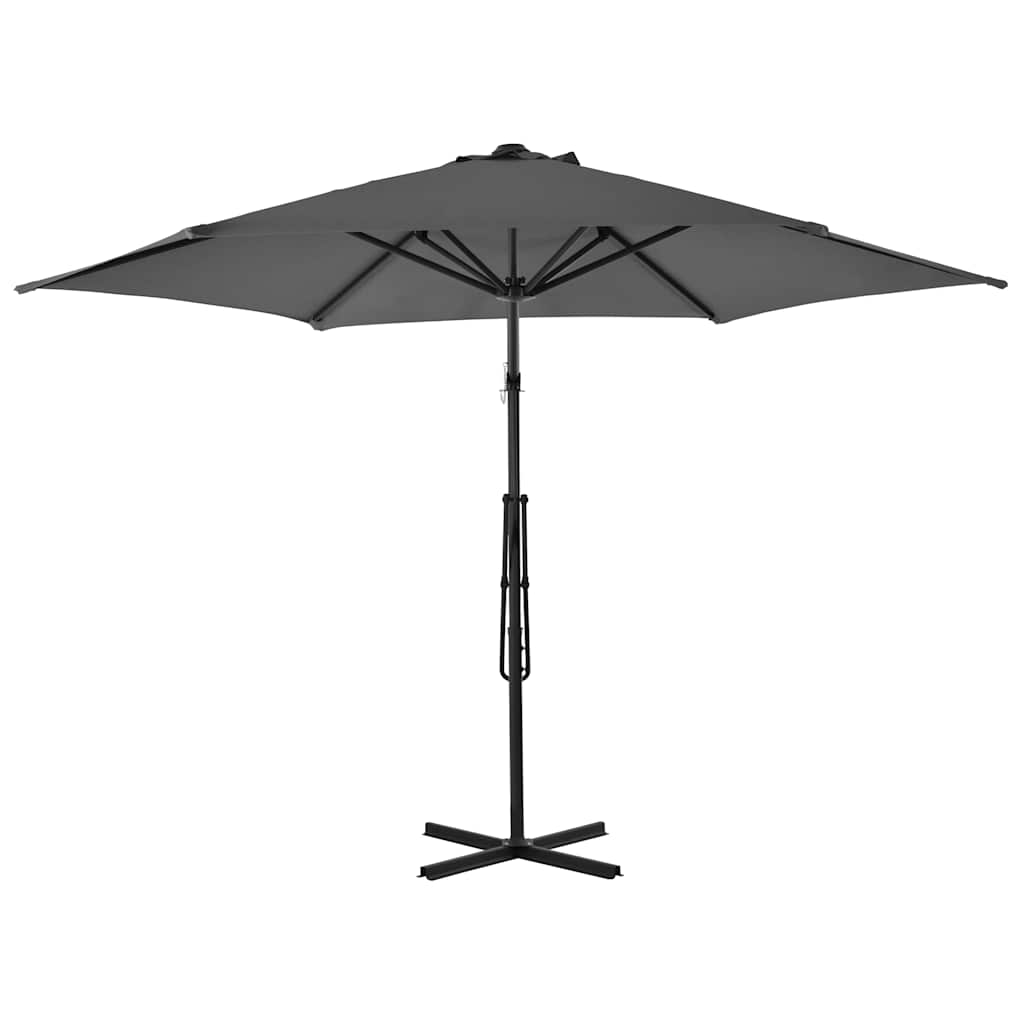 Vidaxl -parasol med stålstang 300 cm antracit
