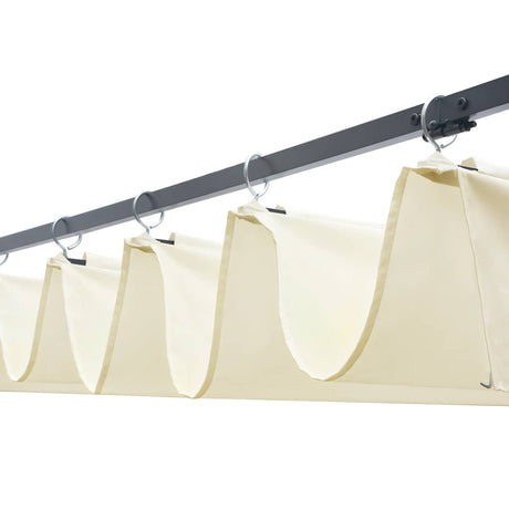 Vidaxx lysthus med tag 300x300x220 cm polyrattan brun og creme