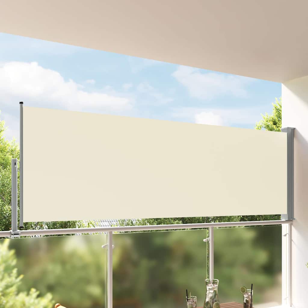 Vidaxx udtrækbar haveskærm 120x300 cm cremefarvet