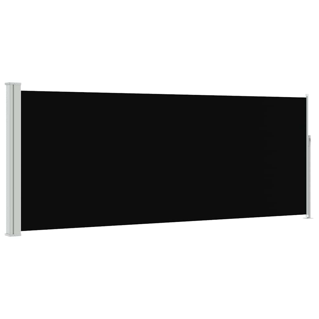 Vidaxx udtrækbar vindskærm 120x300 cm sort