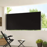 Vidaxx udtrækbar vindskærm 120x300 cm sort
