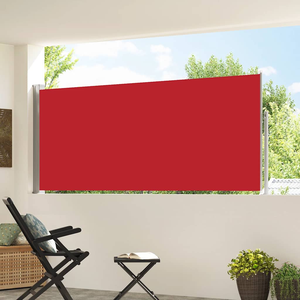 Vidaxx udtrækbar vindskærm 120x300 cm rød