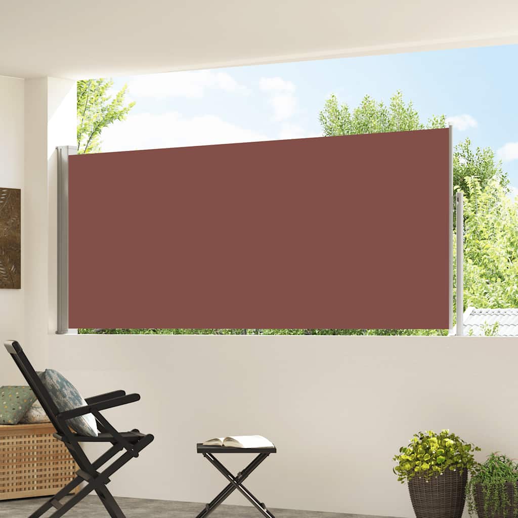 Vidaxx udtrækbar vindskærm 120x300 cm brun