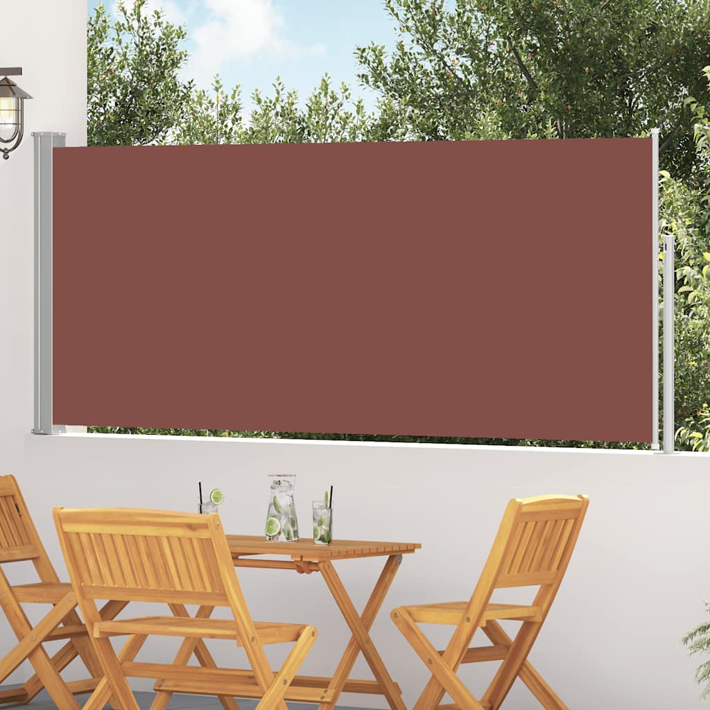 Vidaxx udtrækbar vindskærm 120x300 cm brun