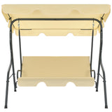Vidaxl Swing Bench 170x110x153 cm creme hvid