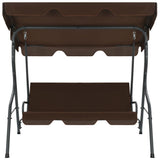 Vidaxl Swing Bench 170x110x153 cm kaffe -farvet