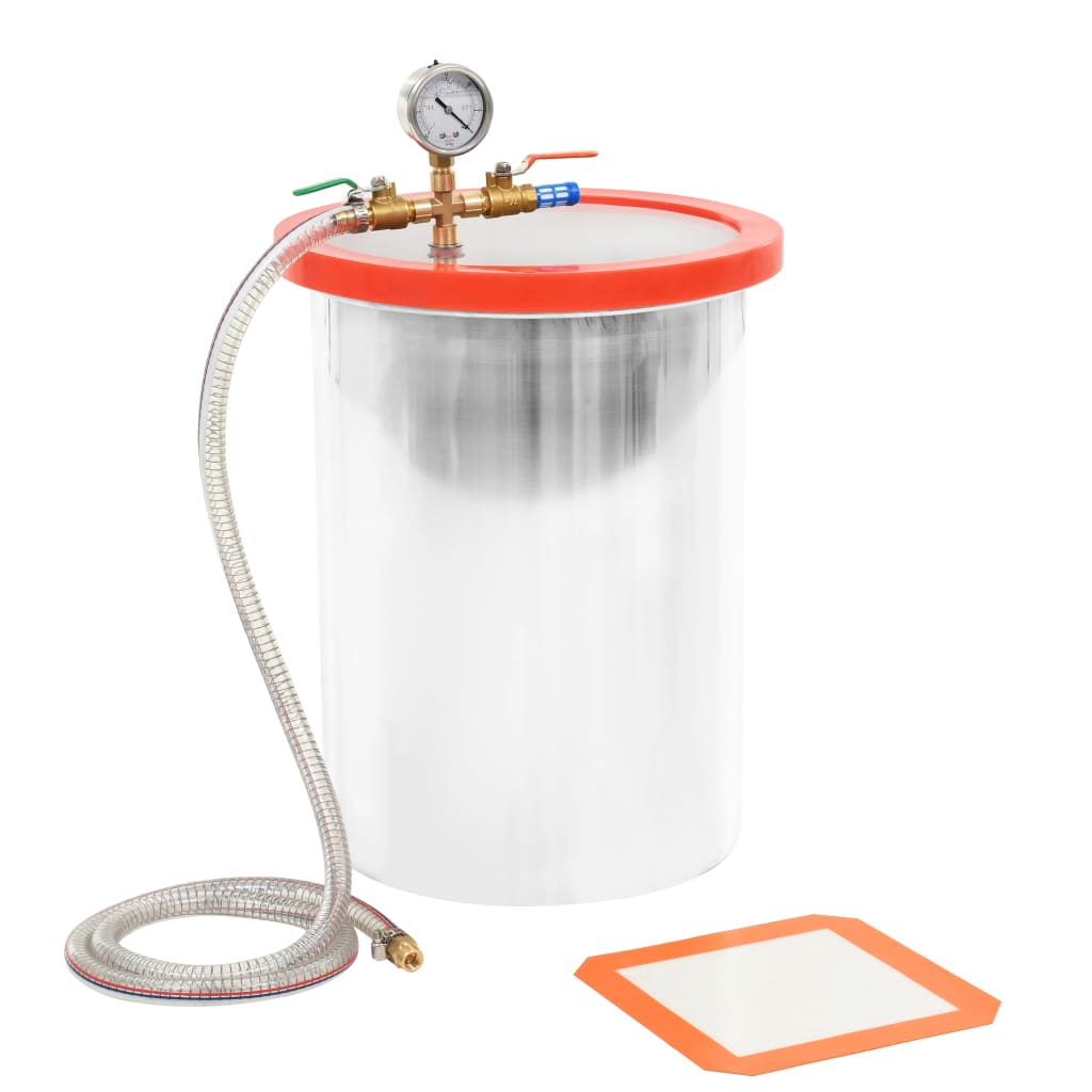 Vidaxl Vacuum Chamber 22,7 L rustfrit stål
