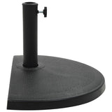 Vidaxl parasolfod halvrund 15 kg polyresin sort