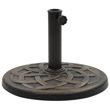 Vidaxl parasolfod omkring 19 kg polyresin bronze -farvet