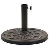 Vidaxl parasolfod omkring 19 kg polyresin bronze -farvet