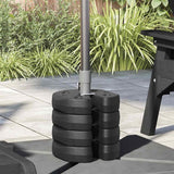 Vidaxl del Alsos 4 St 220x50 mm beton sort