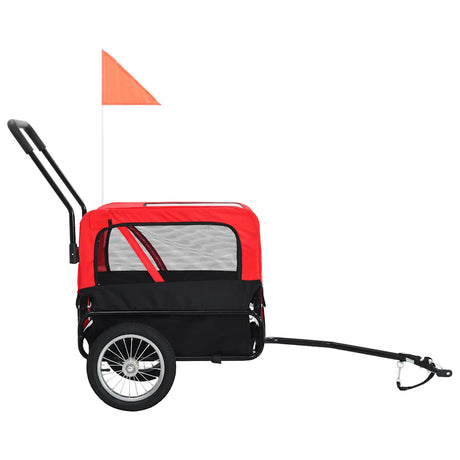 Vidaxl Pet Carrier og Jogging Buggy 2-in-1 Red and Black
