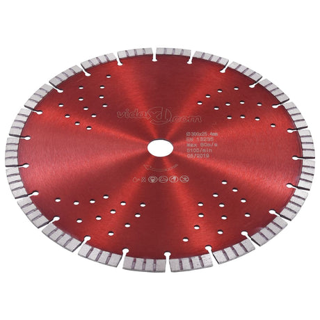 Vidaxl Diamond Saw Blade med turbo og huller 300 mm stål