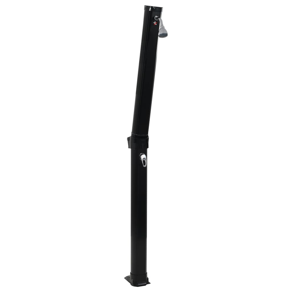 Vidaxl Solardouche sammenfoldelig 23 L 214 cm sort