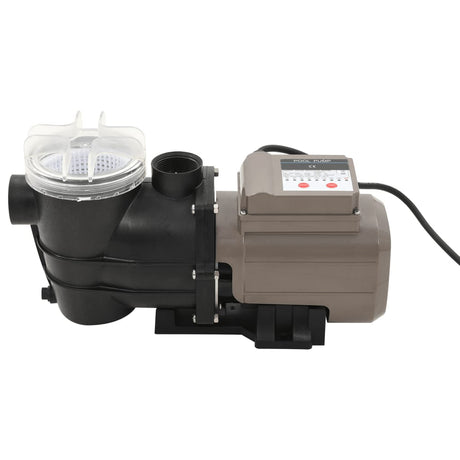 Vidaxl svømmebassinpumpe med timer 0,25 hk 8000 l h sort