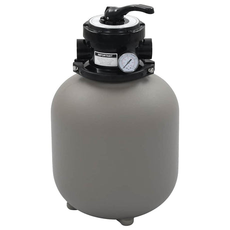 Vidaxl Swimming Pool Sand Filter med 4-positionsventil 350 mm grå