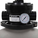 Vidaxl Swimming Pool Sand Filter med 4-positionsventil 350 mm grå