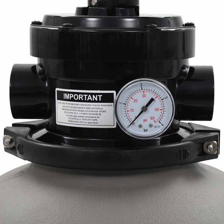Vidaxl Swimming Pool Sand Filter med 4-positionsventil 350 mm grå